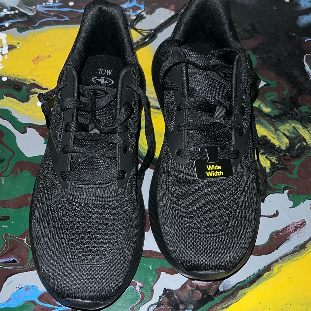 Black sneakers wide width
